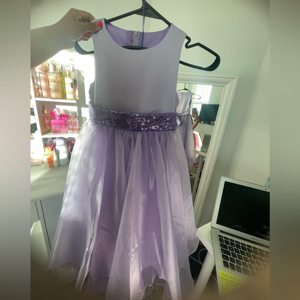 Delicate purple dress for a girl